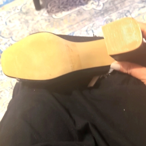 Nature Breeze Black jeans chunk heels Size 9 - Picture 6 of 13